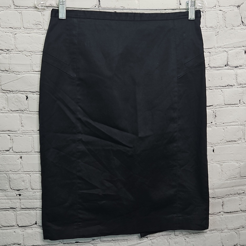 Express Design Studio Black Pencil Skirt Back Zip Size 8